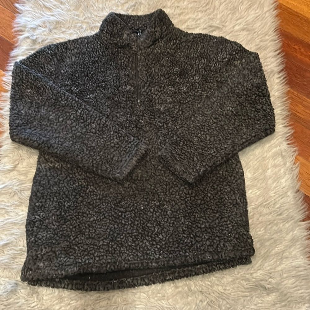 Canyon‎ creek women’s black and gray quarter zip polyester Sherpa